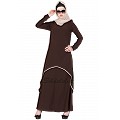 C Cut Abaya- Coffee Brown C Cut Abaya- Coffee Brown